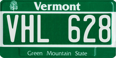 VT license plate VHL628