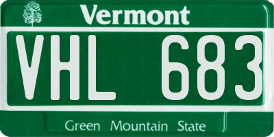 VT license plate VHL683