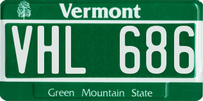 VT license plate VHL686