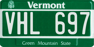 VT license plate VHL697