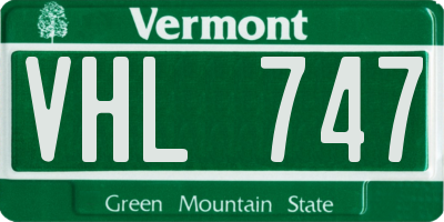 VT license plate VHL747
