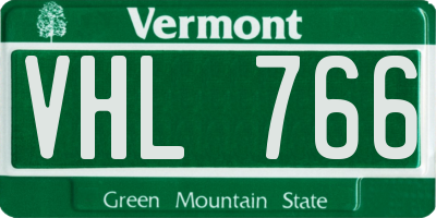 VT license plate VHL766