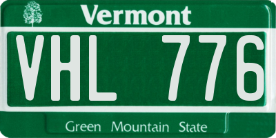 VT license plate VHL776