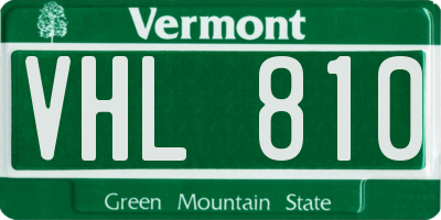 VT license plate VHL810