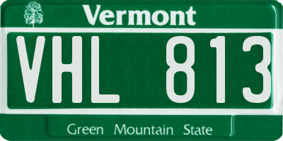 VT license plate VHL813