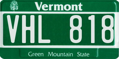VT license plate VHL818