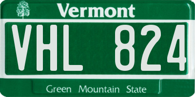 VT license plate VHL824