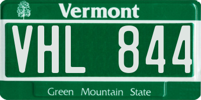 VT license plate VHL844