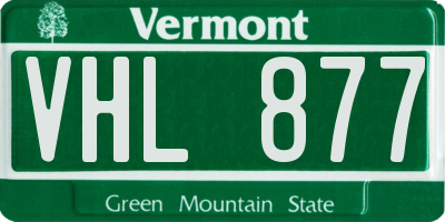 VT license plate VHL877