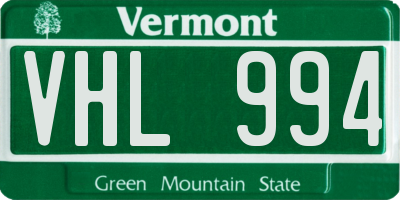 VT license plate VHL994