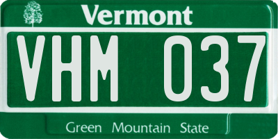 VT license plate VHM037