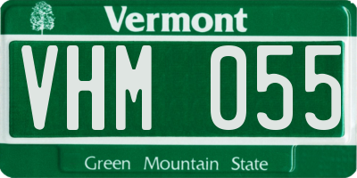 VT license plate VHM055