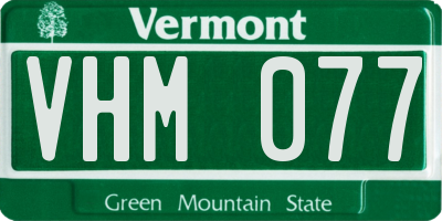 VT license plate VHM077