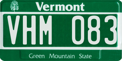 VT license plate VHM083