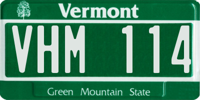VT license plate VHM114