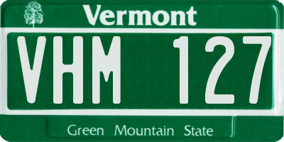 VT license plate VHM127