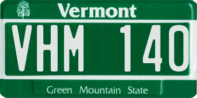 VT license plate VHM140
