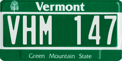 VT license plate VHM147