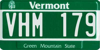 VT license plate VHM179