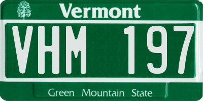 VT license plate VHM197