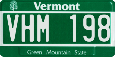 VT license plate VHM198