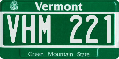 VT license plate VHM221
