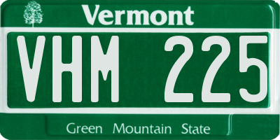VT license plate VHM225