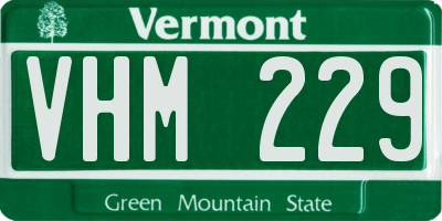 VT license plate VHM229