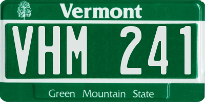 VT license plate VHM241
