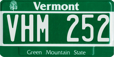 VT license plate VHM252