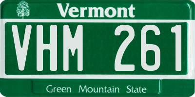 VT license plate VHM261