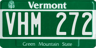 VT license plate VHM272
