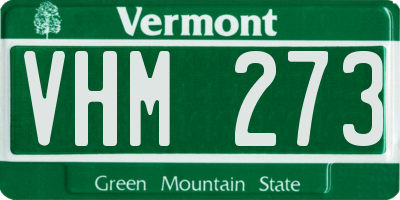 VT license plate VHM273