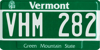 VT license plate VHM282