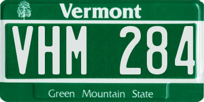 VT license plate VHM284