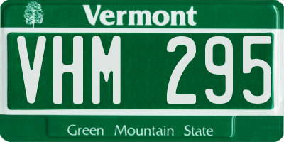 VT license plate VHM295