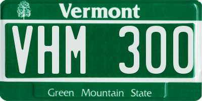 VT license plate VHM300