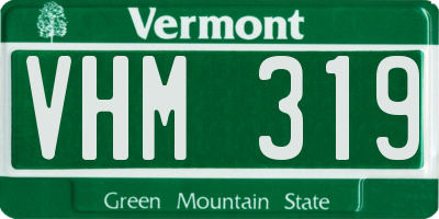 VT license plate VHM319