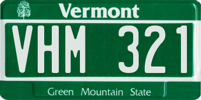 VT license plate VHM321
