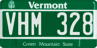 VT license plate VHM328