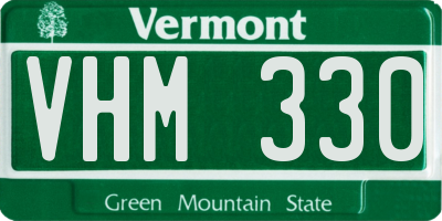VT license plate VHM330