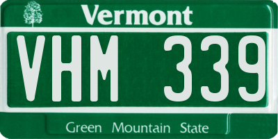 VT license plate VHM339