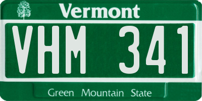 VT license plate VHM341