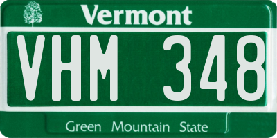 VT license plate VHM348