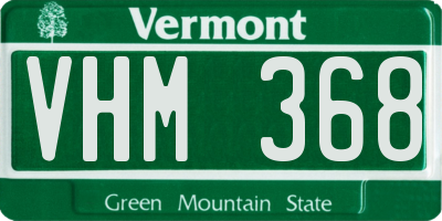 VT license plate VHM368