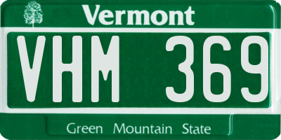 VT license plate VHM369