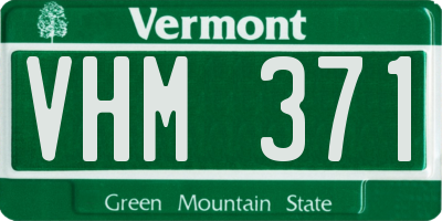 VT license plate VHM371
