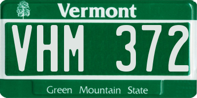 VT license plate VHM372