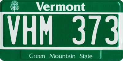 VT license plate VHM373