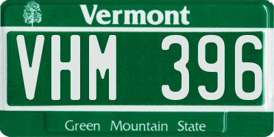 VT license plate VHM396